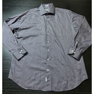 Peter Millar Men’s Geometric Print Button Up Short Size XL, Preppy Office